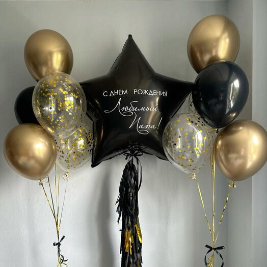 Set with a big black star