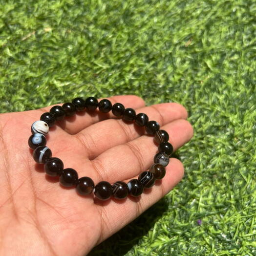 Original Natural Sulemani Hakik Bracelet 8mm –  Stretch Bracelet Unisex