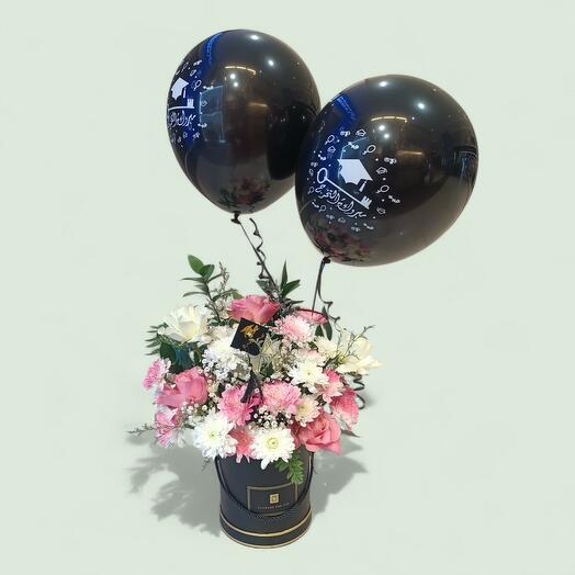 Цветочный подарок к академическому достижению