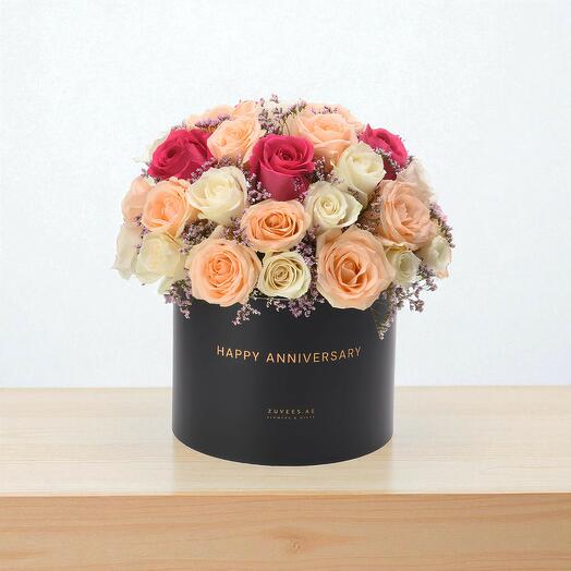 Коробка на годовщину «Сад румяных роз»