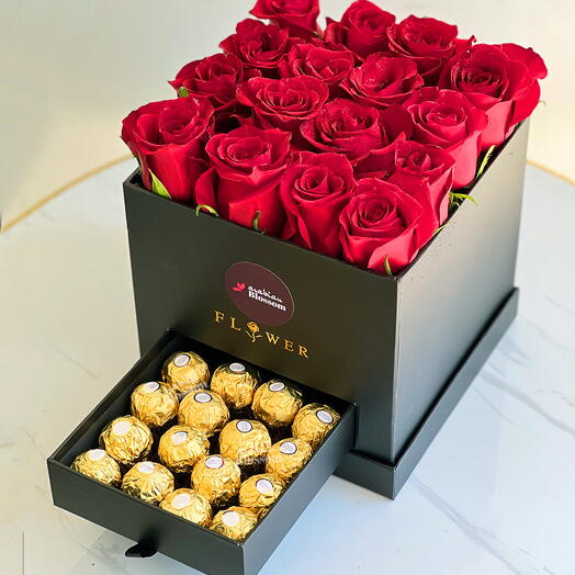 Roses Box and Ferrero Rocher