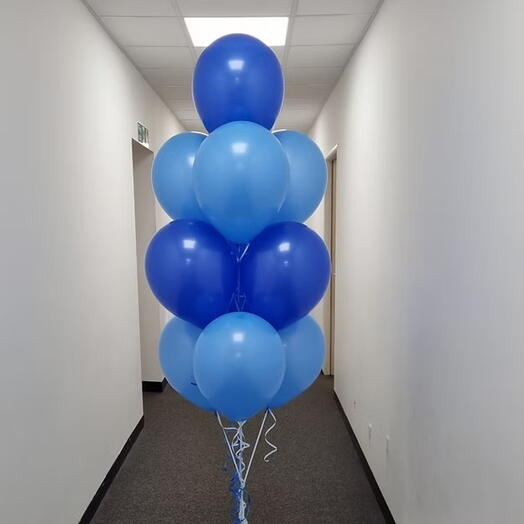 15 Blue Balloons