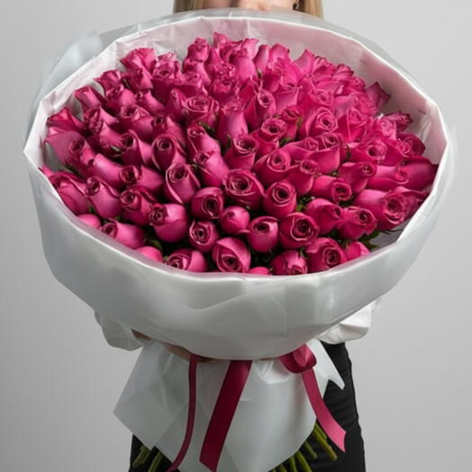 100 Ramo Morado Azul Frío  - Elegancia