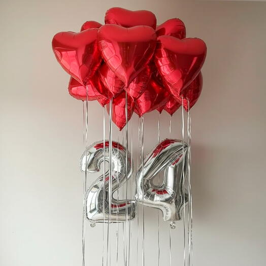 Набор гелиевых шаров-цифр - 15 шт.