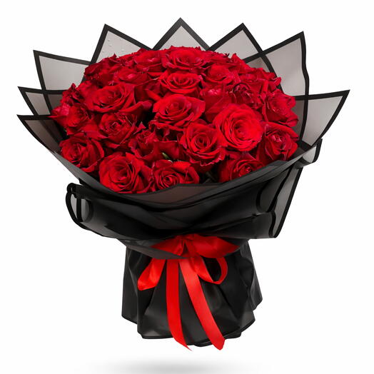 51 Red Roses Bouquet - Fresh   Elegant Flower Arrangement