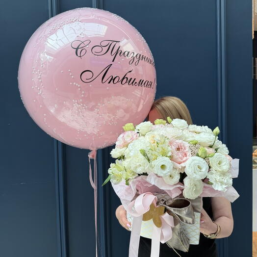 heart of flowers "With love forever"