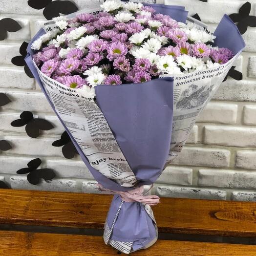 25 mixed chrysanthemums  bouquet-1502