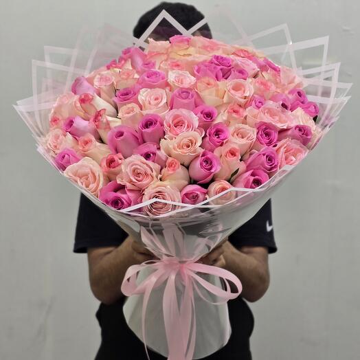 Mix light pink with dark pink