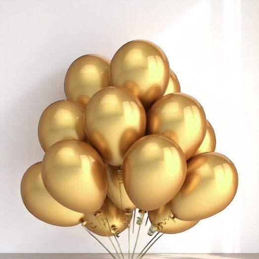 Golden Glow Balloons | Metallic Gold Balloon Set | Party   Event Decor