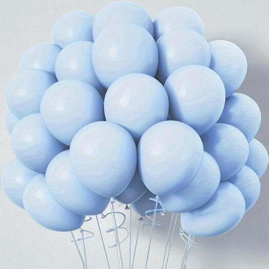Blue Helium Latex Balloons - 20pcs