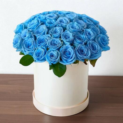Blue Roses in a Box