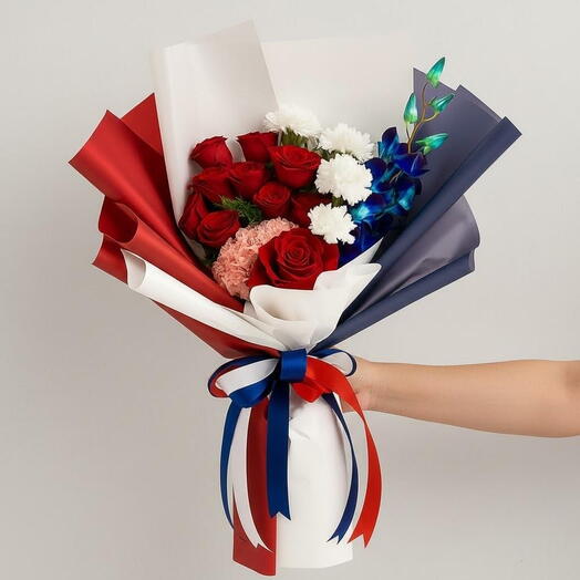 Red Love Mix with Blue Orchid | RC-B330