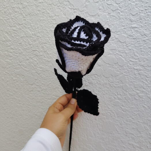 Crochet Chanel rose flower