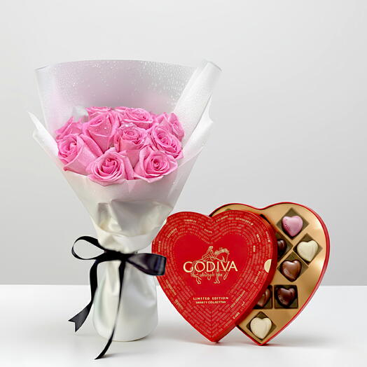 Румяная Романтика – Розы   Сердце Godiva