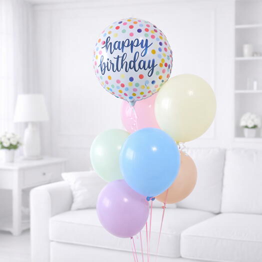 Rainbow Birthday Balloon Set
