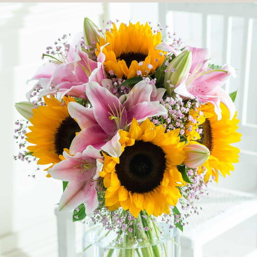 Ваза с подсолнухом 006