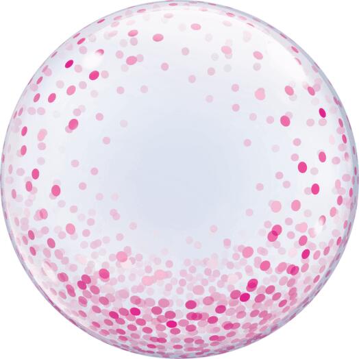 Confetti Bubble Balloon - Pink