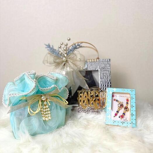 Silver Bag Rakhi Hamper