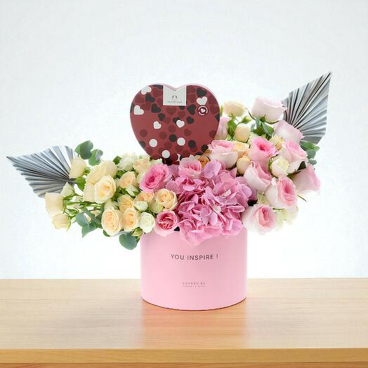 Наследие в цвету   Комбо с подарочной коробкой-сердцем