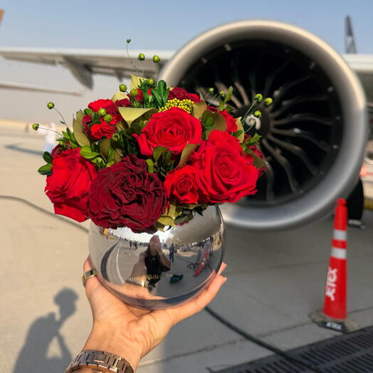 Loulou (M) Красное чудо. Стабилизированные цветы