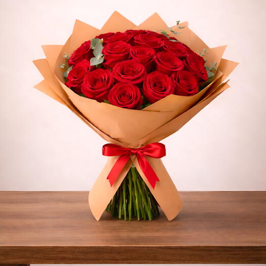 Букет Golden Bloom — 21 роза