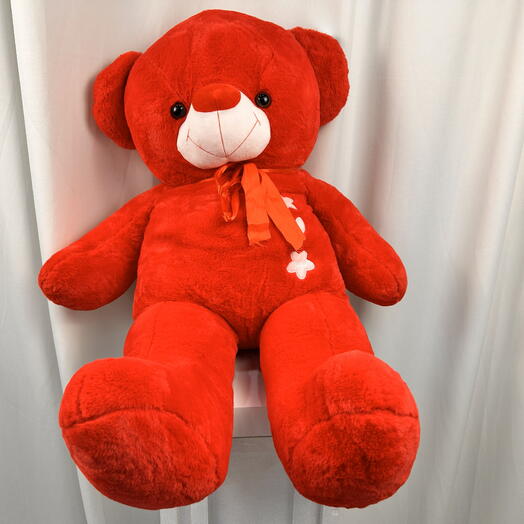Плюшевый медведь светло-красный, 100 см