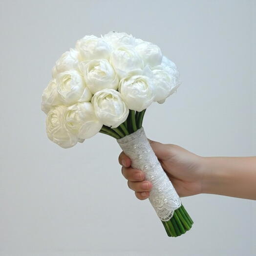 Свадебный букет из пионов