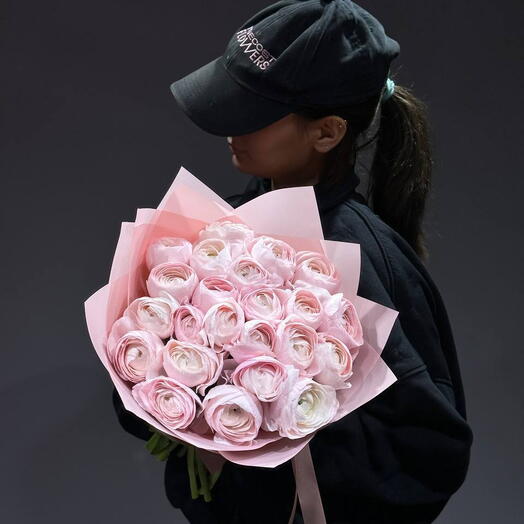 A delicate bouquet of ranunculus