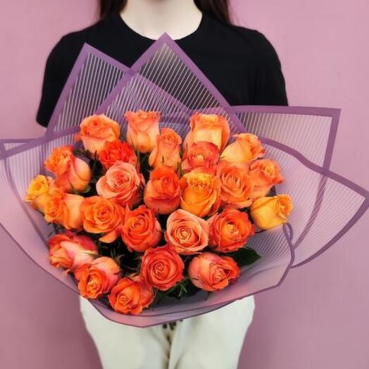 Orange Rose Bouquet - 3848