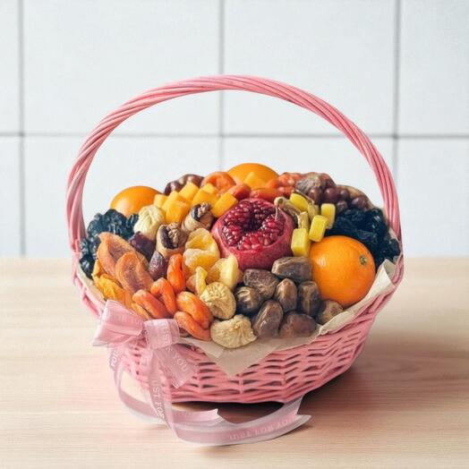 Dry   Fresh Fruit Gift Basket | Healthy Gourmet Hamper with Dates, Figs, Oranges   Nuts – Fruitify UAE