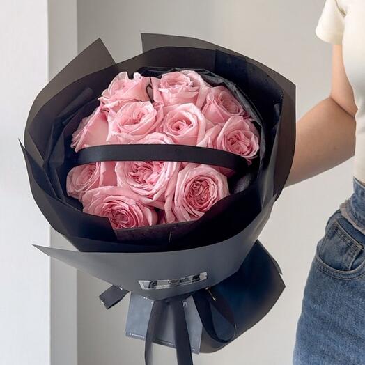 Midnight Love - Pink Rose Bouquet