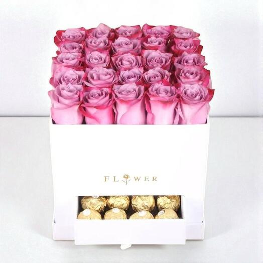 Premium Ferrero Rocher and Pink Rose