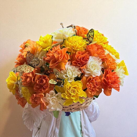 Sunset Bloom Basket