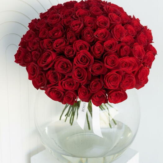 101 pcs roses with vase