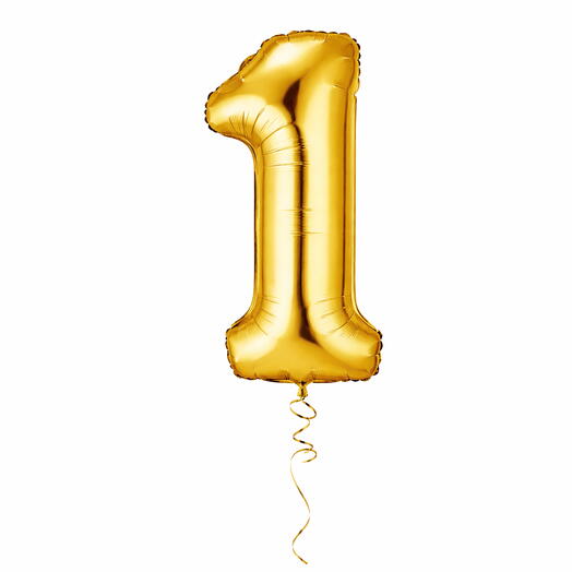 Golden Number One Balloon 40 Inches