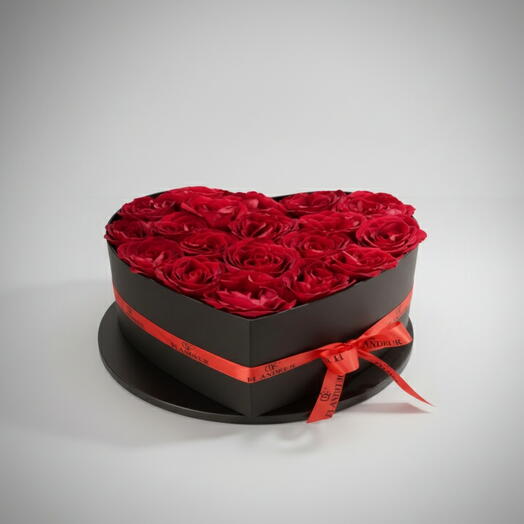 Red Rose Heart Box