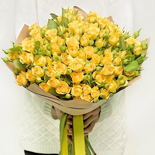 Yellow Baby Rose Arrangements-512