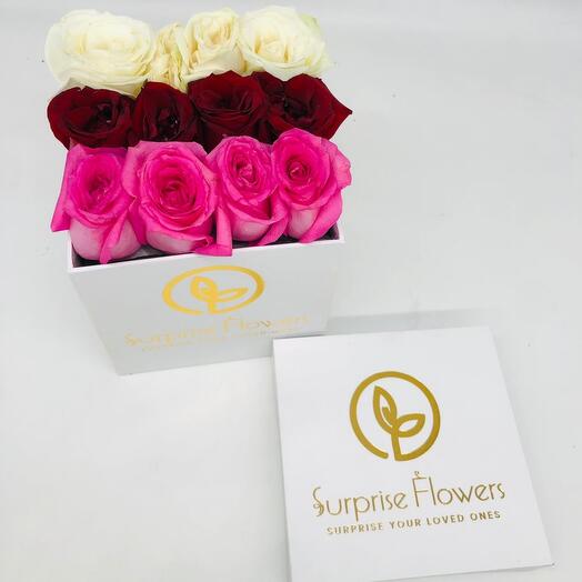 Fresh Roses in Box