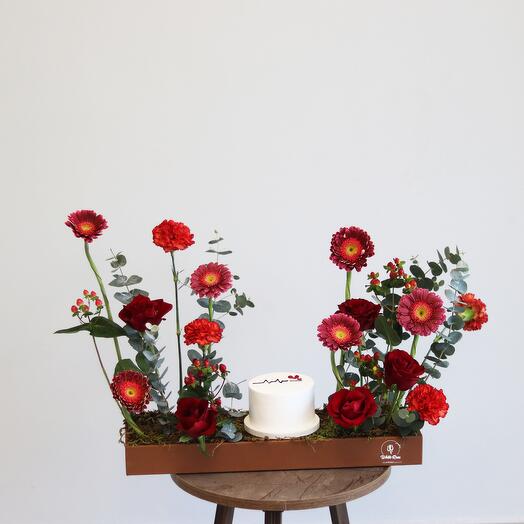 Valentine White Cake Long Box