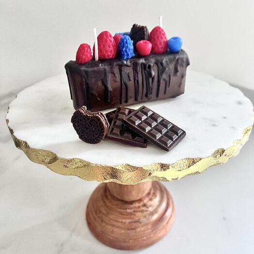 Свеча-кусочек шоколадного фаджевого торта – Насыщенная   Соблазнительная
