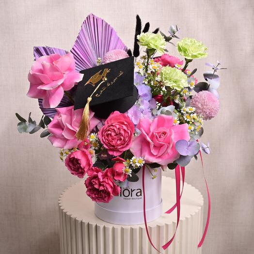 Graduation Small Box Flower Arrangement  6785