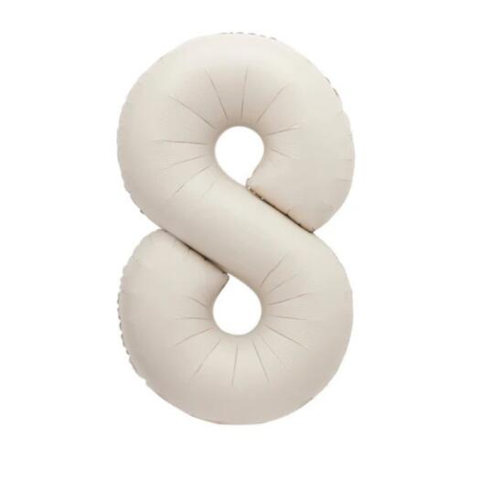 Giant Matte Nude Number 8 Balloon