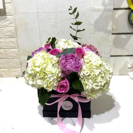 Peonies and Hydrangea Arrangement