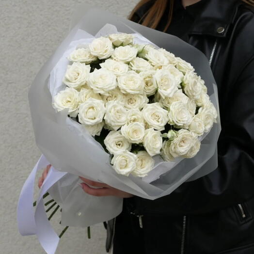 Purity s _ 49 White Spray Rose Premium Bouquet