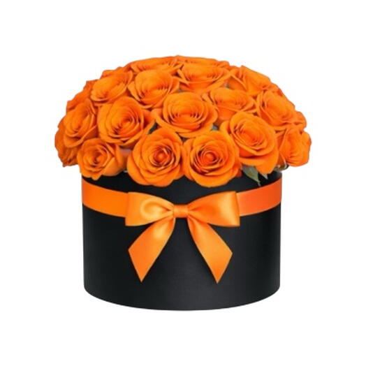 Boîte de roses orange
