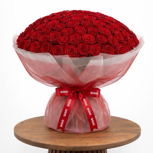 Saint-Valentin 100 Roses Rouges