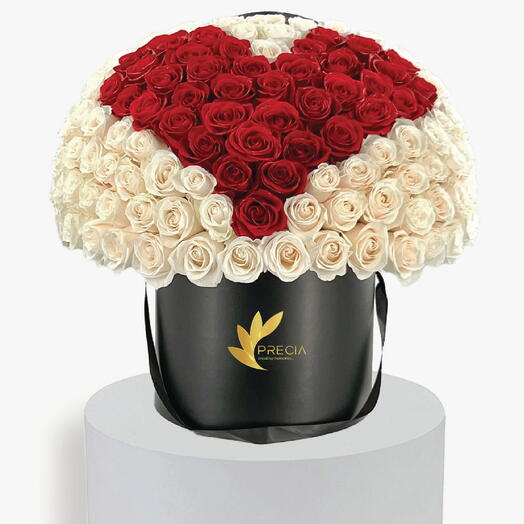 Large Signature Red Heart Rose Box