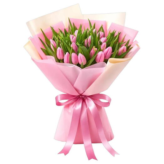 51 pink tulip bouquet