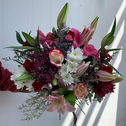 Heart beat flower bouquet