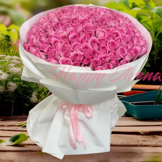 Букет розовых роз